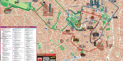 Milan hop on hop off bus tour map