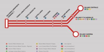 Malpensa express train map