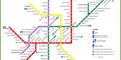 Milano map metro