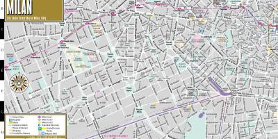 Street map of milan city centre