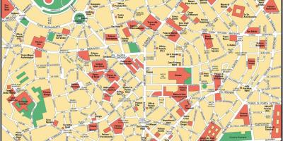 Milan italy city center map