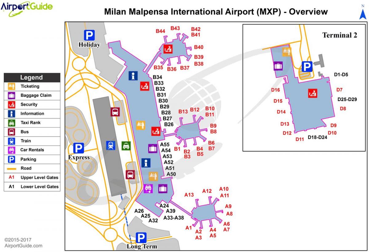 map of malpensa terminal 1