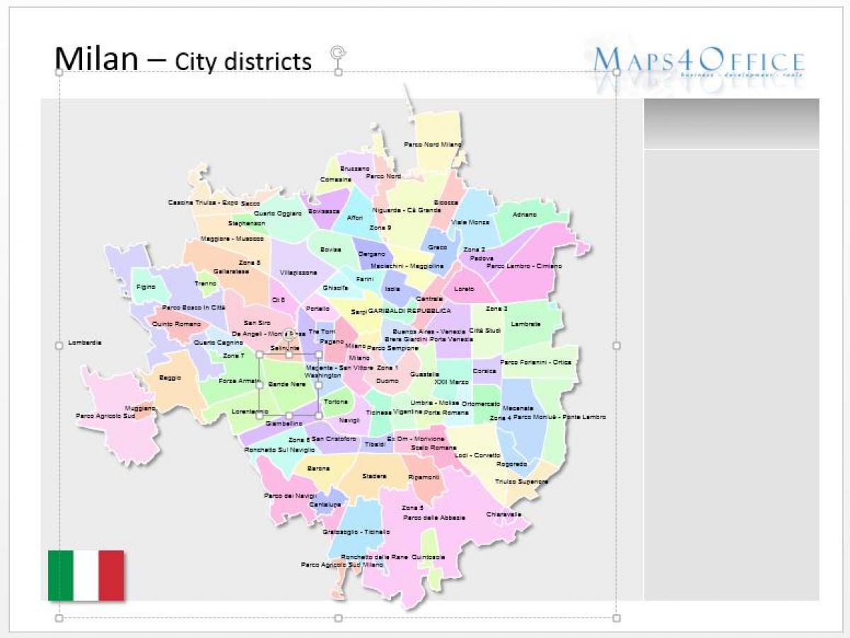 map of milan districts