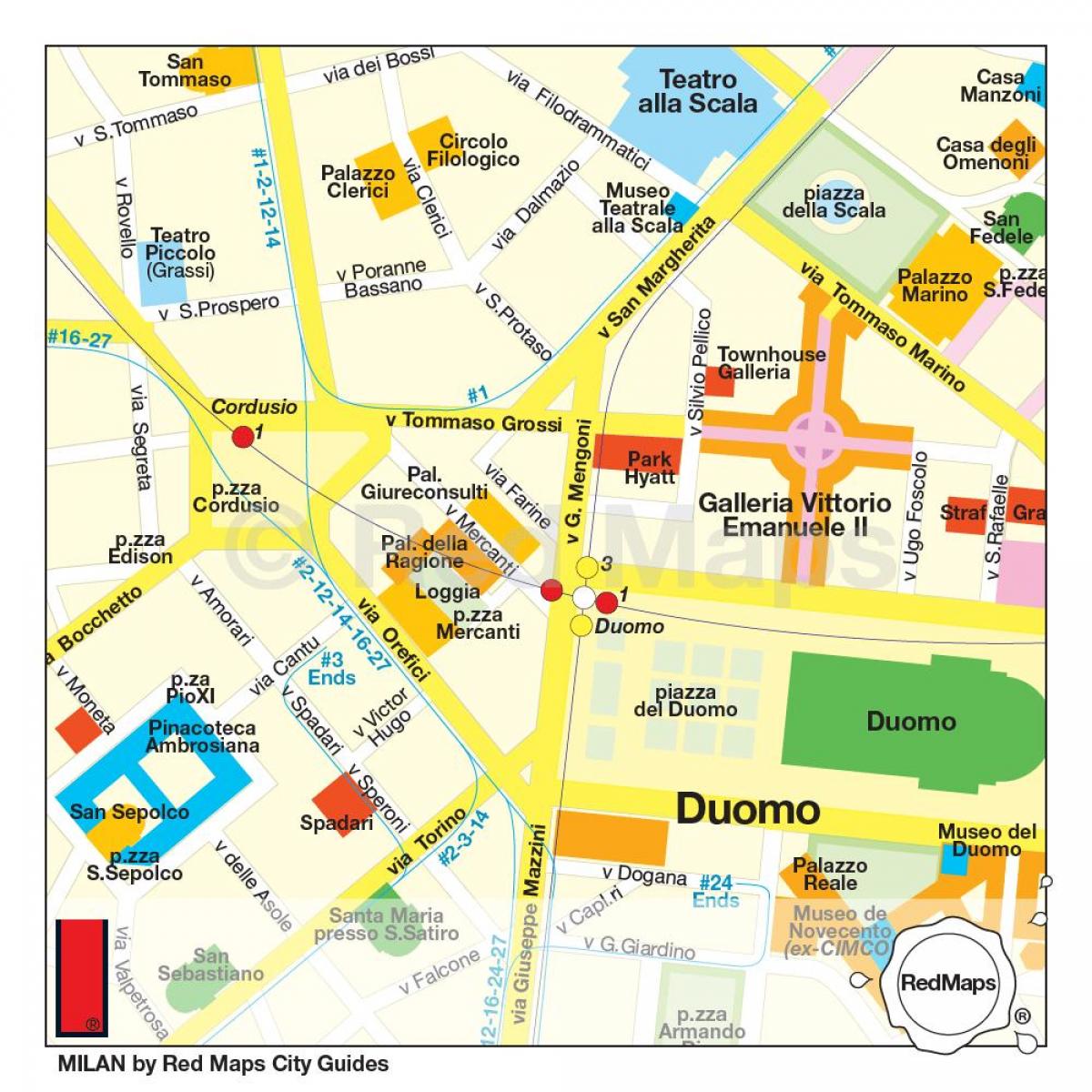 milan shopping district map