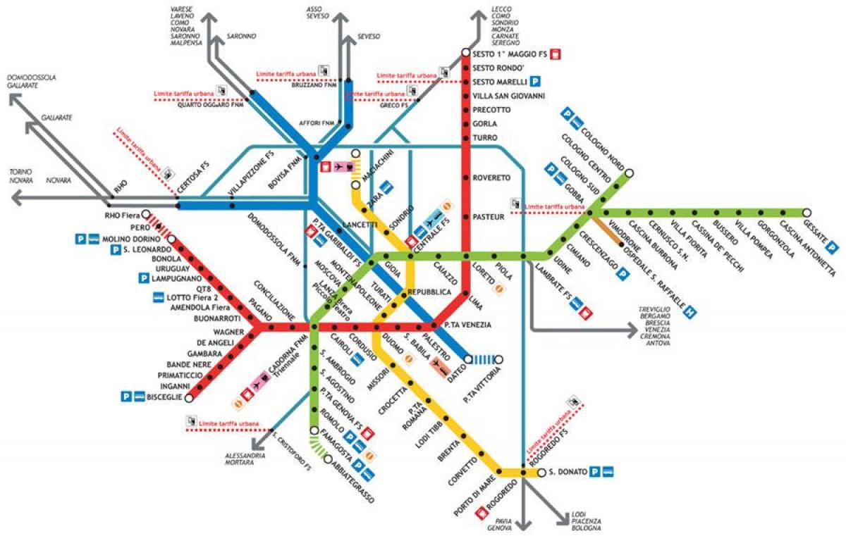 milano tube map