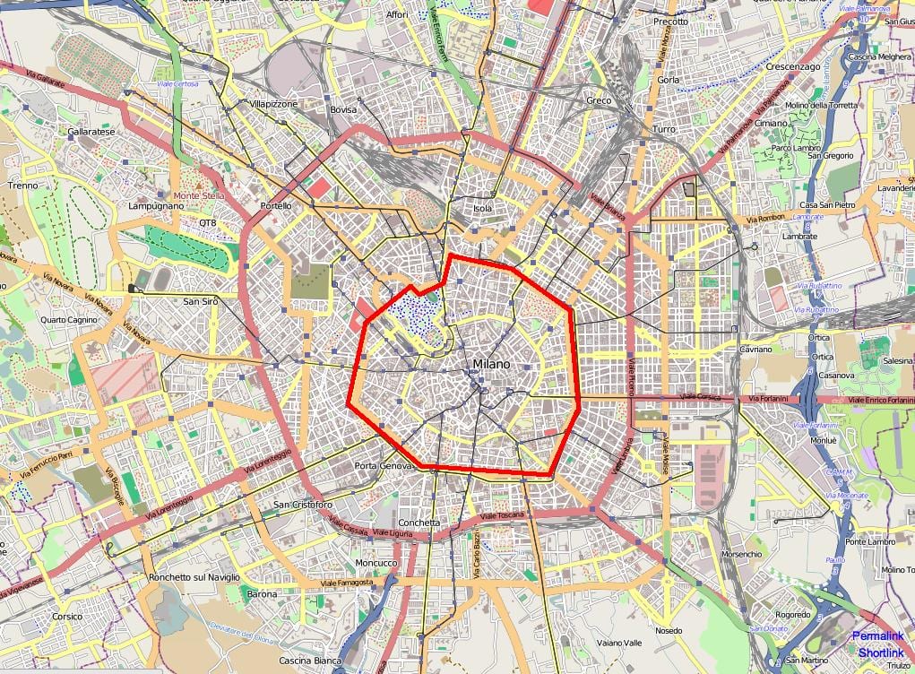 Ztl Map Milan Zona Traffico Limitato ZTL Italy Avoid Ticket On