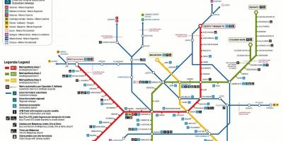 Milan transport map